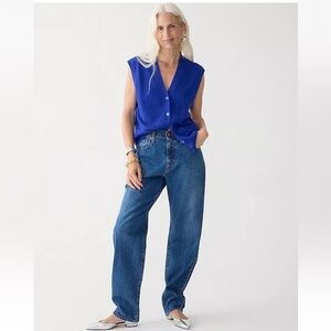 J. Crew Mid Rise Slouchy Straight Jean in Turney Wash (31)